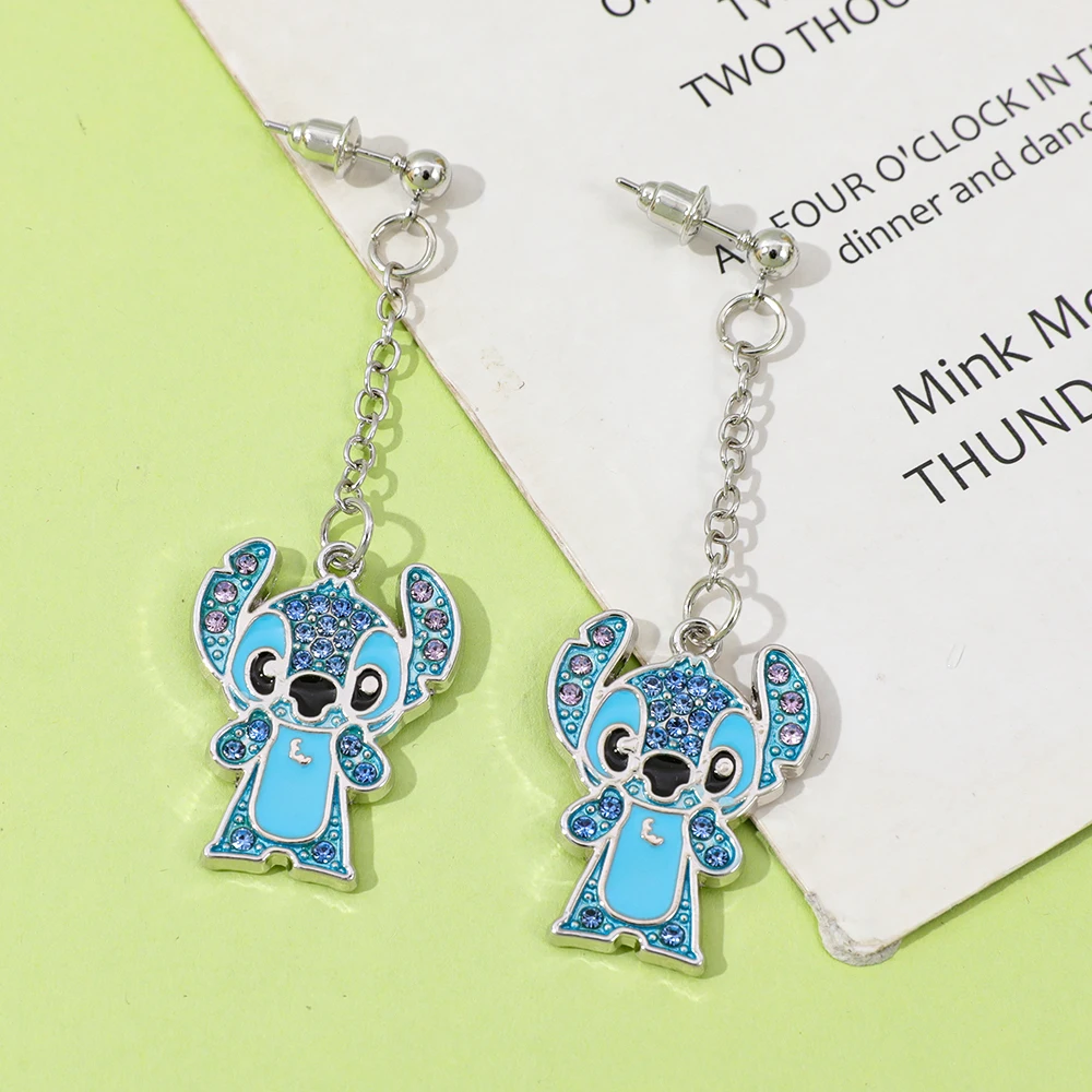 ديزني ليلو وستيتش كارتون أنيمي الشكل قلادة ملحق لطيف رائعة رائعة غرزة الحلي هدية للأصدقاء #3