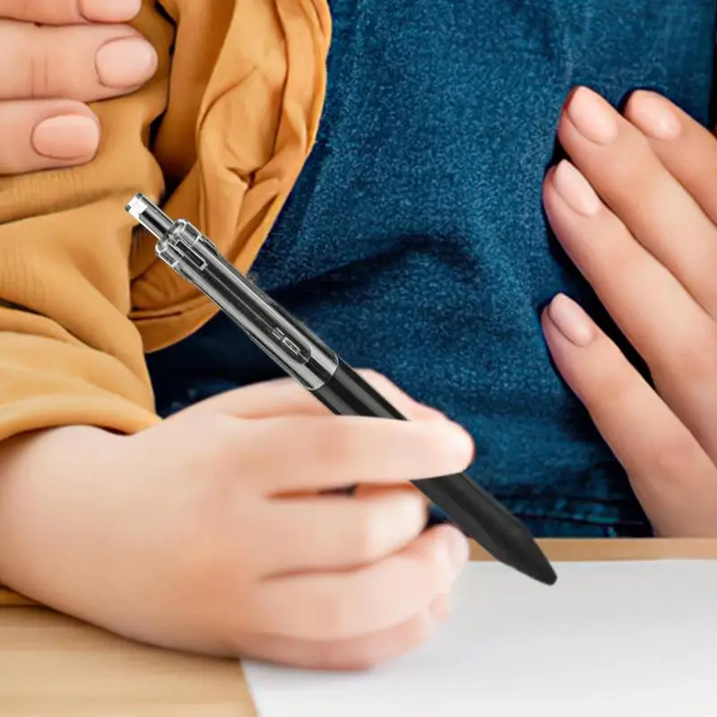 Canetas esferográficas Stylish Black Ink, canetas signature business, ponto médio, canetas portáteis de estudo para estudantes, artigos de papelaria para meninos, 5pcs, 0,5mm