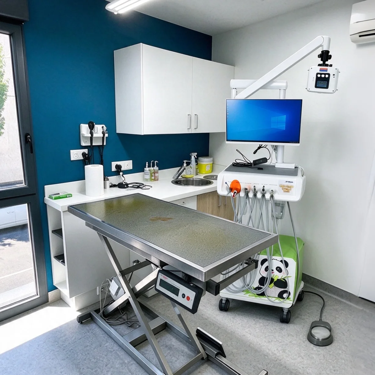 All in One Veterinary Dental Workstation with Digital X Ray Sensor and Oral Camera for Animal Clinics