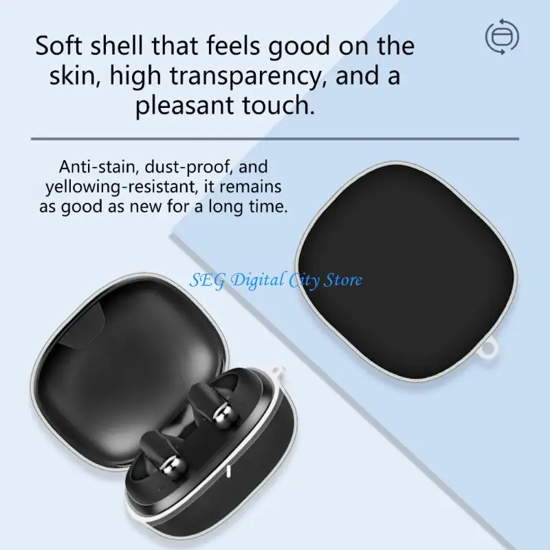 

U75B Soft Clear Protective Carrying Case Shockproof for T280TWS Earbud Dustproof Housing Washable Scratch Resistant Sleeve