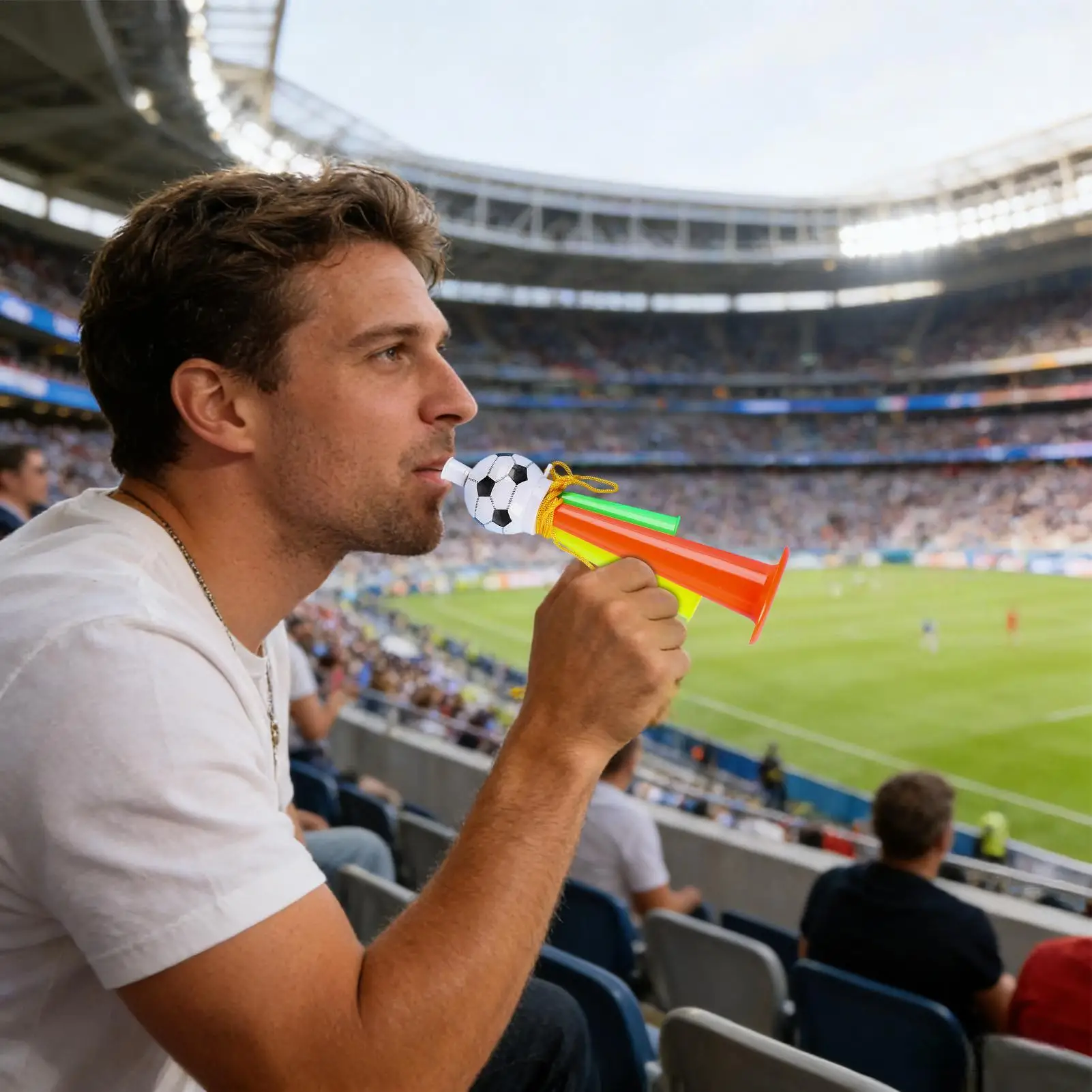 Stadium loudspeaker plastic soccer horn for fans loud cheering device for sporting events soccer goal horn Blow Cheering Horn