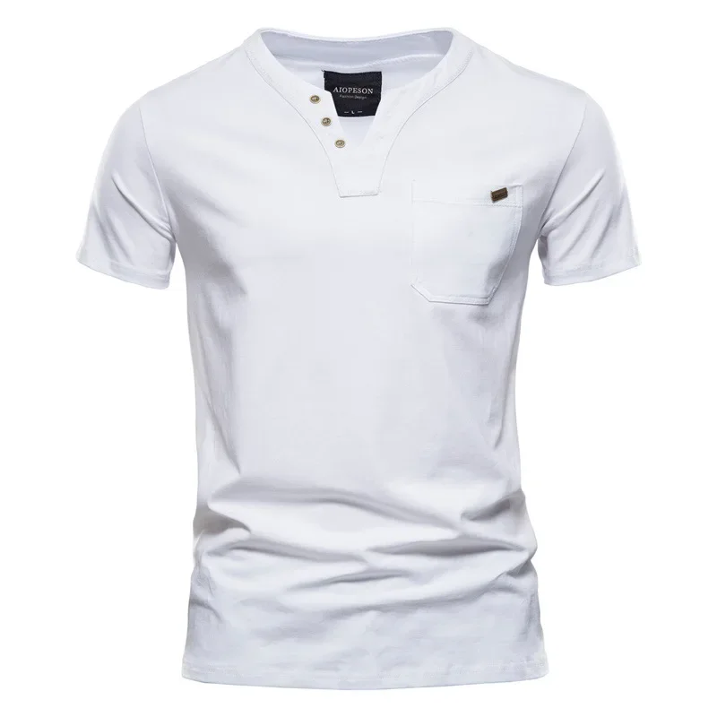 LIBIELIY Summer New Fashion Japanese Style Men's Casual Trendy Solid Color Sports T-shirts Short Sleeve O-neck Cotton T-shirts M