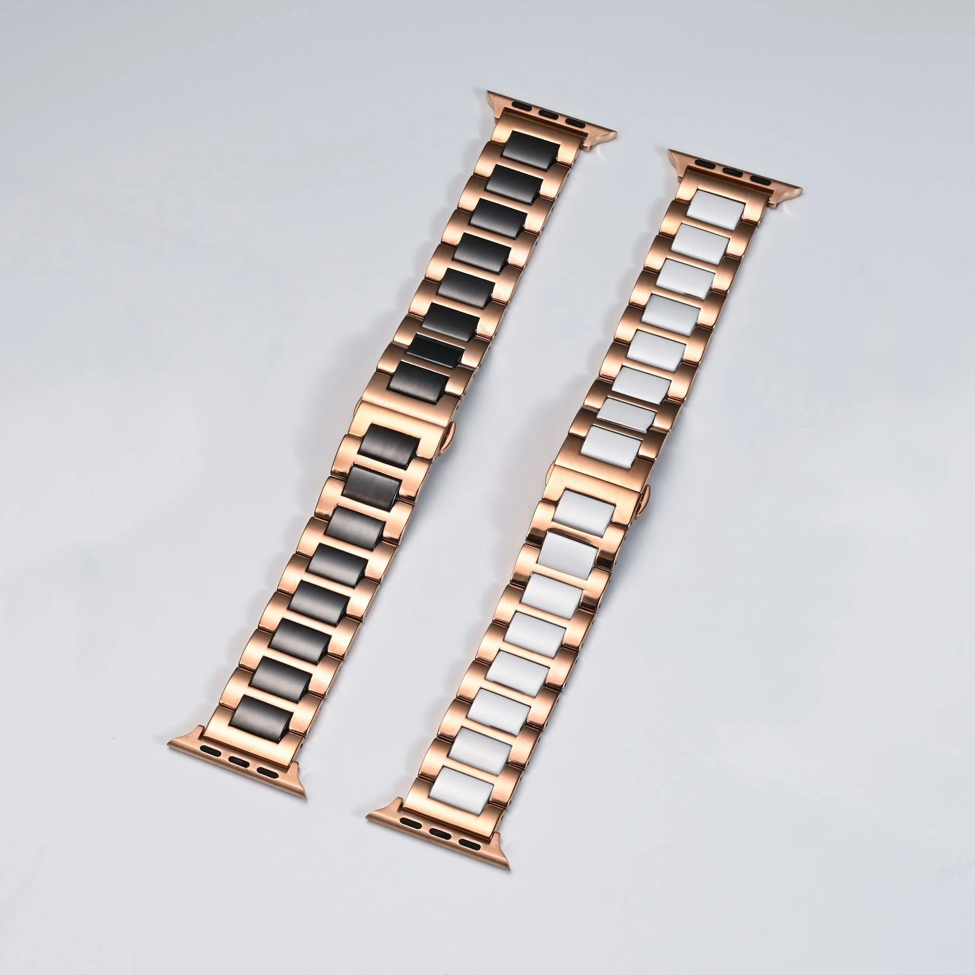 Ceramic Strap Between Stainless Steel For apple watch band 49mm 44mm 45mm 40mm 42mm 38mm bracelet iWatch series watchband