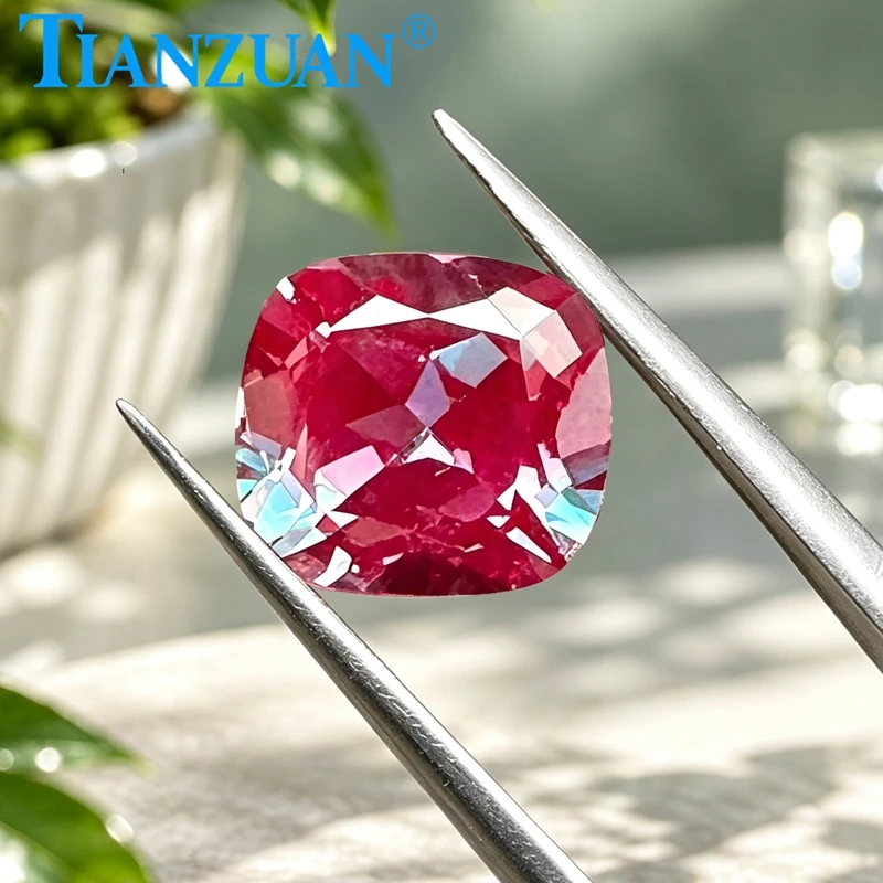 9x9mm Cushion Shape Alexandrite Color Lab Grown Sapphire Beads For Jewelery Making with AGL Certificate