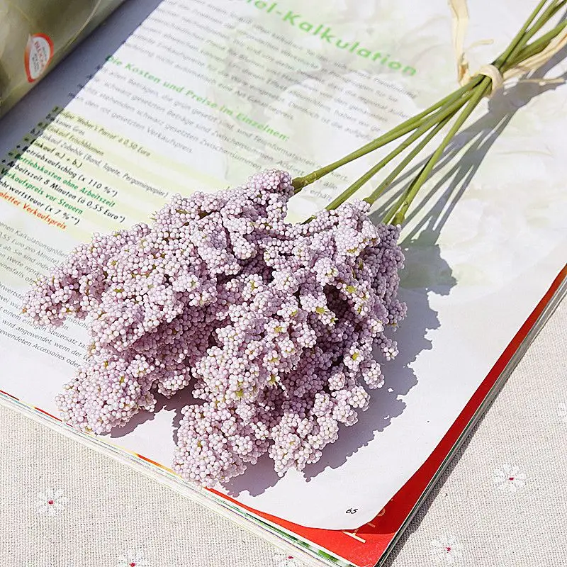 6 Stück PE Lavendel Kunstpflanzen Vasen für Heimdekoration Hochzeitsdekoration Künstliche Blumen Brautaccessoires Sonderangebot – Detail 5