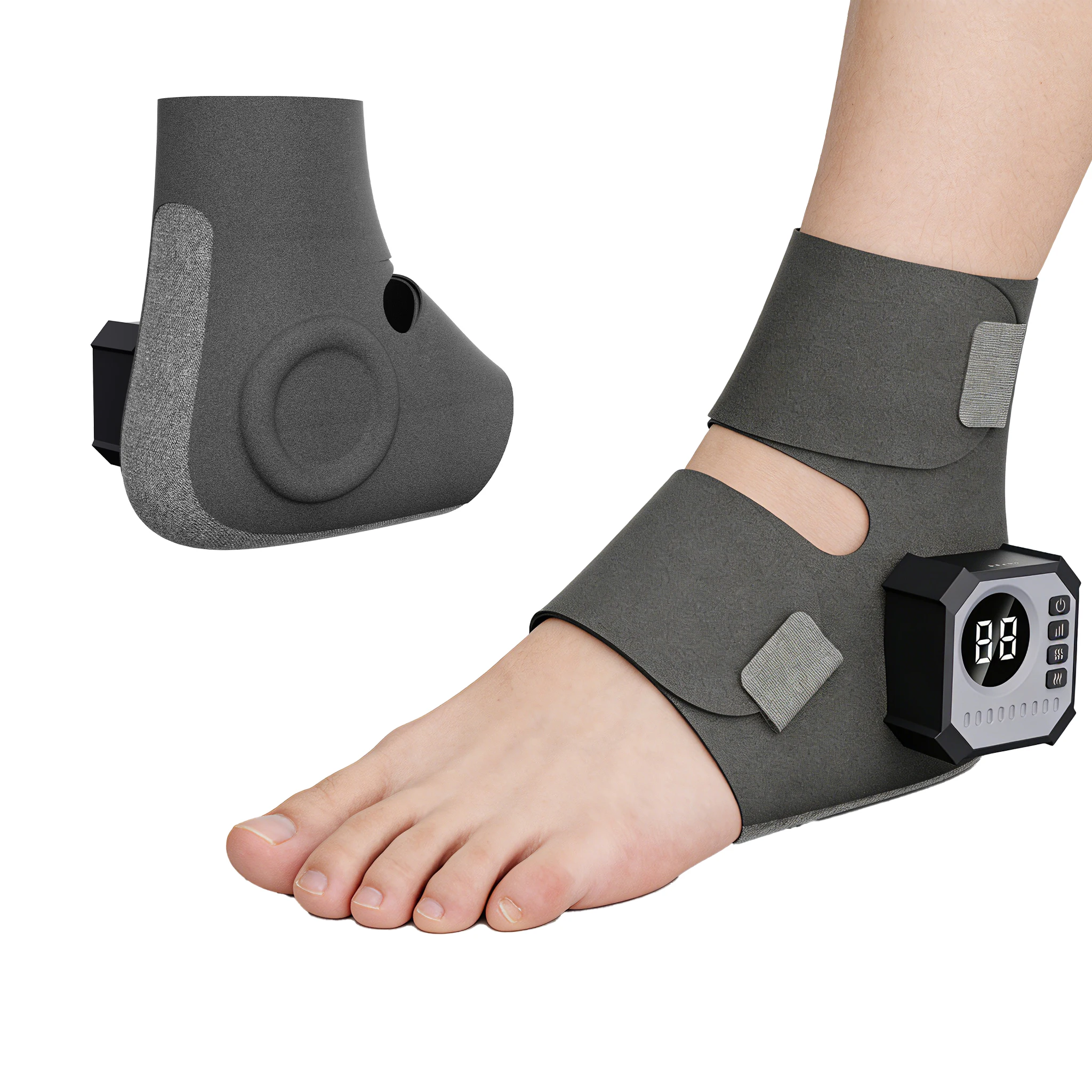 New Upgrade Wearable Wireless Electric Ankle Massager Airbag 3 Heating and Vibration Full Wrap Foot Ankle Massage Machine