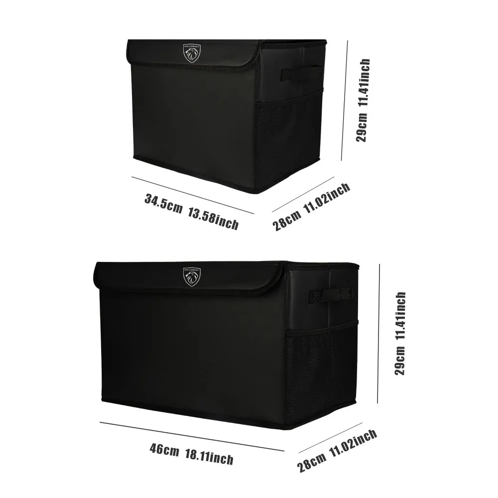 Car Trunk Storage Bag Large Capacity Foldable Organizer Box Accessory For Peugeot 301 307 308 406 508 2008 3008 108 607 107 306