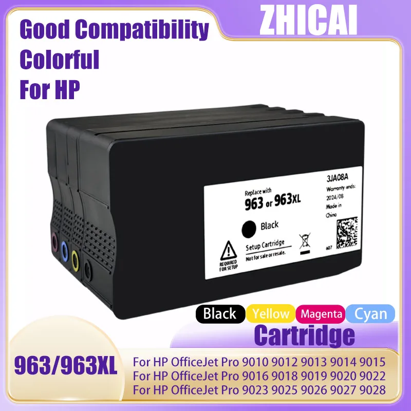 

Compatible for HP 963XL 963 HP963 ink cartridge for HP OfficeJet Pro 9010 9012 9013 9014 9015 9016 9019 9020 9022 9023 9025