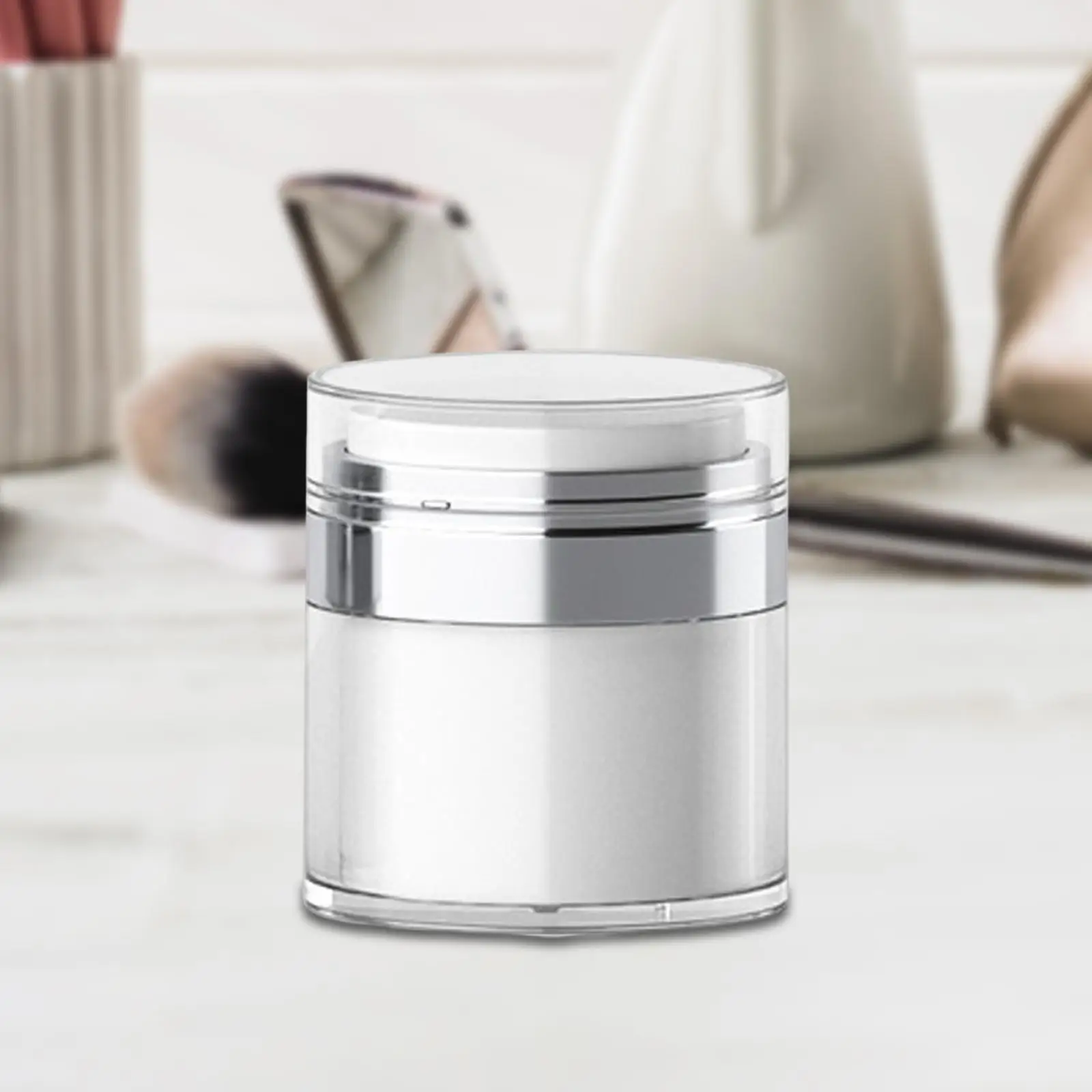 Airless Pump Jars Makeup Cosmetic Jar Containers for Foundation Oil Lotion