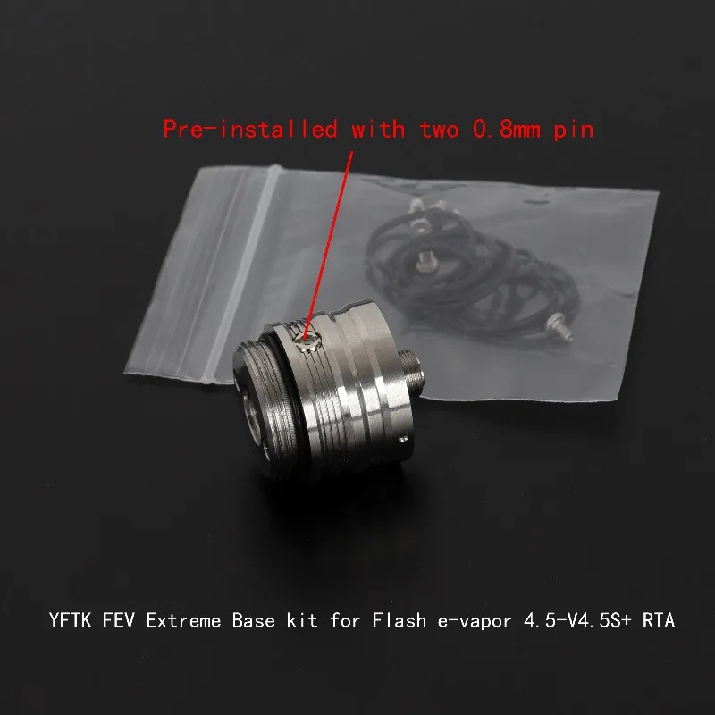 YFTK FEV Extreme Flash E-vapor 4.5 V4.5S+ RTA SS316 2 0.8 atomizer tank for coils & atomizers - gallery image 3