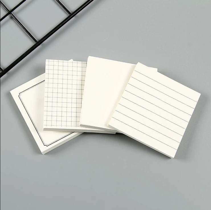 Kraft Lined Sticky Notes Self-Adhesive Stick Memo Pads Eye Protection Paper Multiple Designs Posted It Office School Supplies