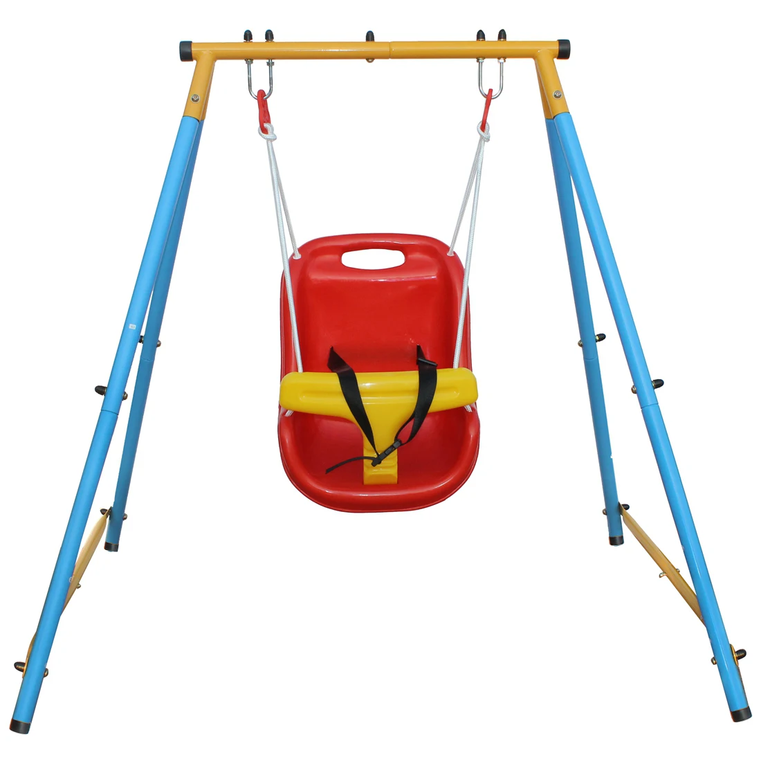 Swing Set com cinto de segurança para bebês, Metal Swing para crianças, interior e exterior, quintal