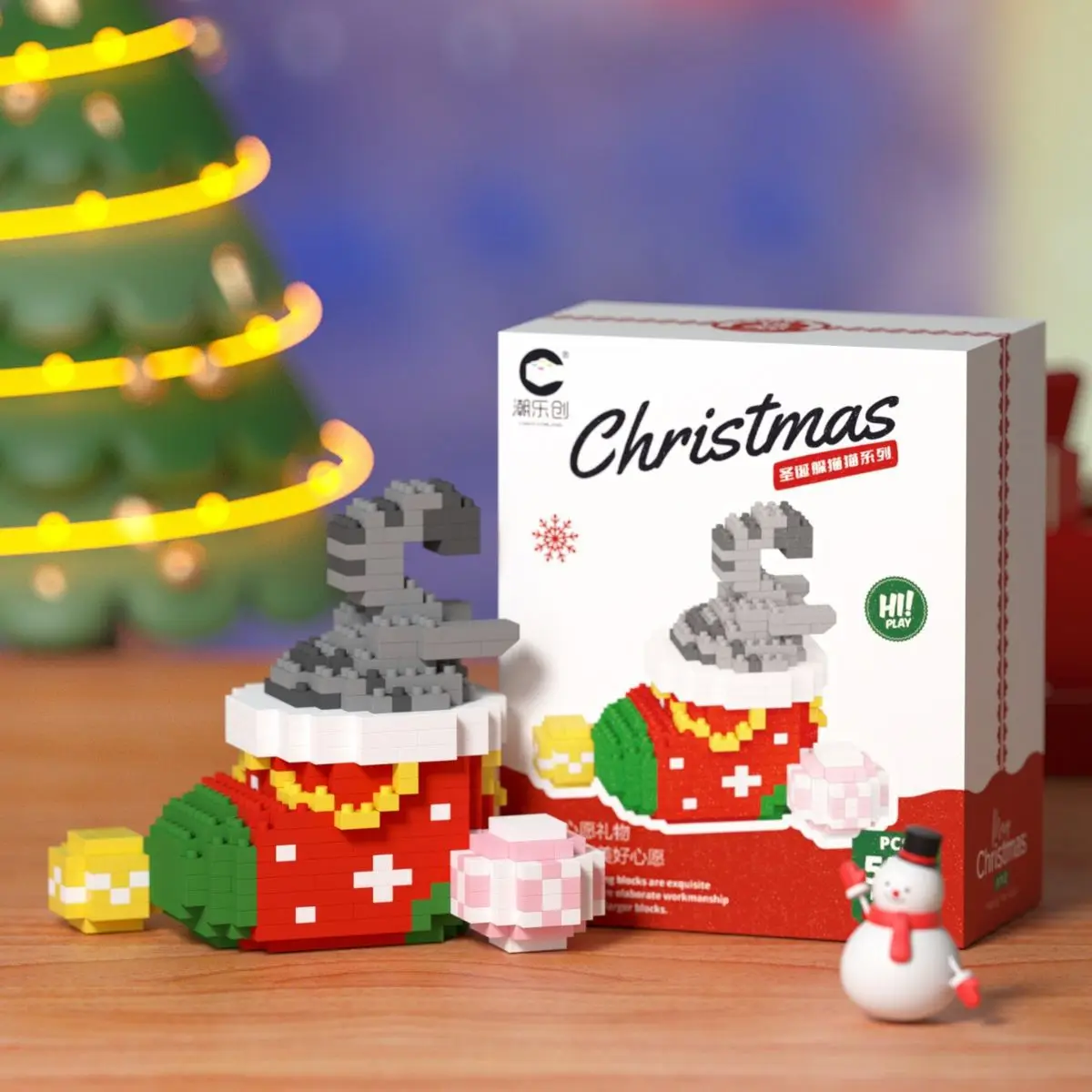 Christmas House Penguin Mini Building Blocks Zabawki dla dzieci 9 do 12 lat Dorosły Diy 3d Konstruktor Micro Bricks Prezent dla dziewczynek