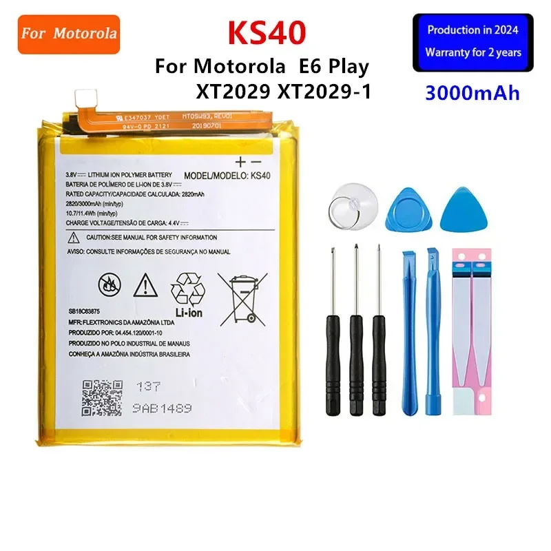 Battery HE50 KS40 NH40 LC40 For Motorola Moto E4 E5 PLUS  XT1774 XT1776 E6 Play E22 E22i E7  E 2020 XT2052 Phone Batteries+Tools