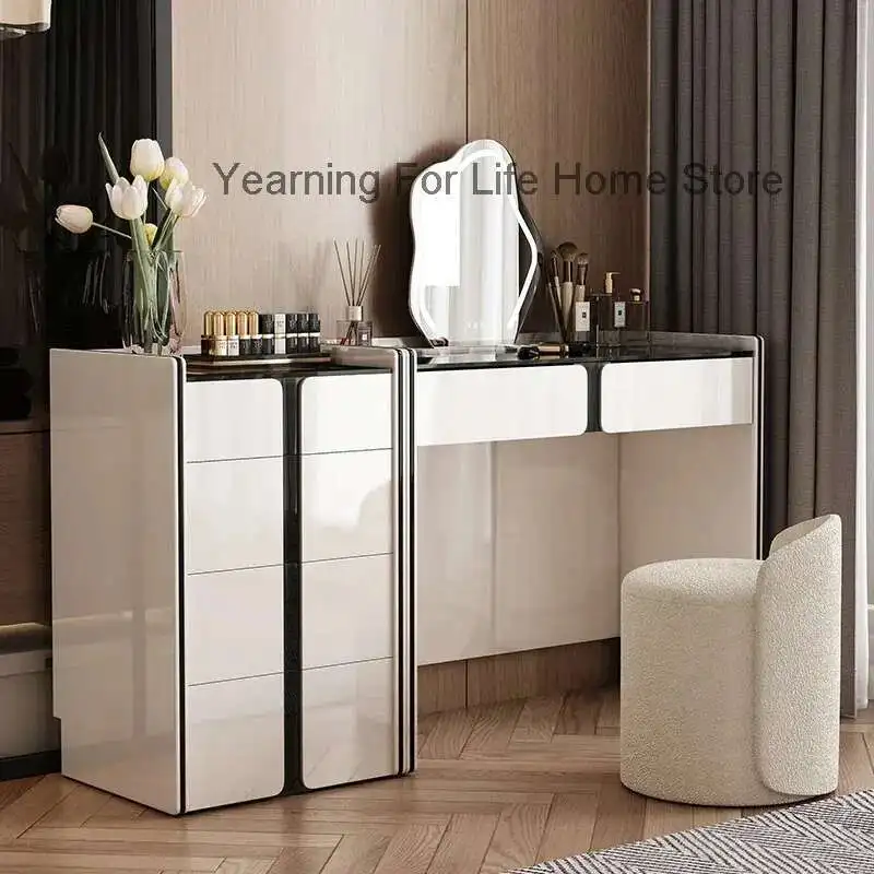 

Organizer Shelf Dressing Table Wood Service Large Body Comfortable Vanity Table Cosmetics Comoda Pra Quarto Acrylic Furniture