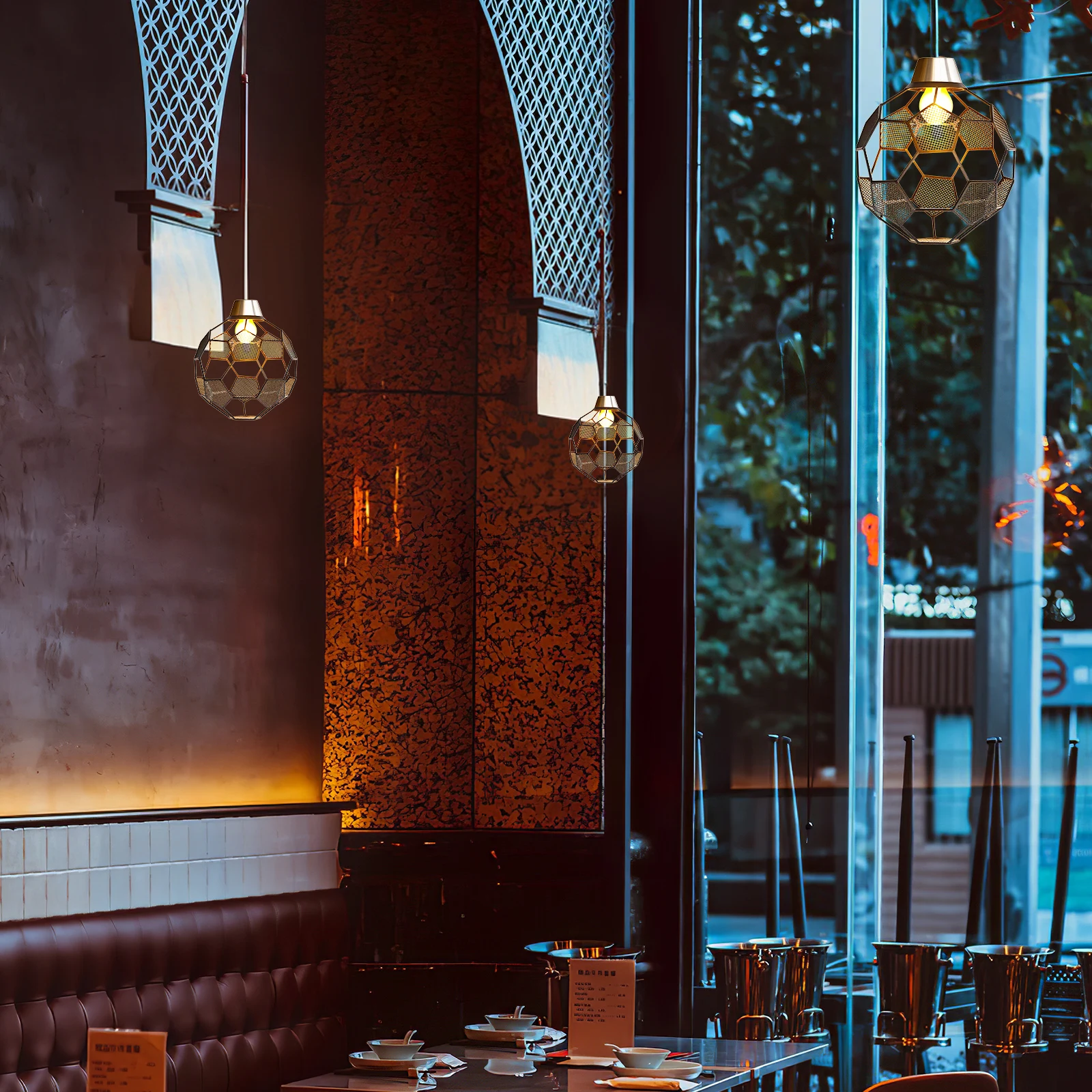 

Lampshade for Pendant Lamp Hollow Out Metal Wire Cover Modern Kitchen Restaurant Home Ceiling Decor