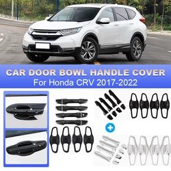 자동차 스타일링 도어 핸들 외부 그릇 보호 커버 Honda CRV BREEZE 2017 2018 2019 2020 2021 2022 ABS 외장 액세서리