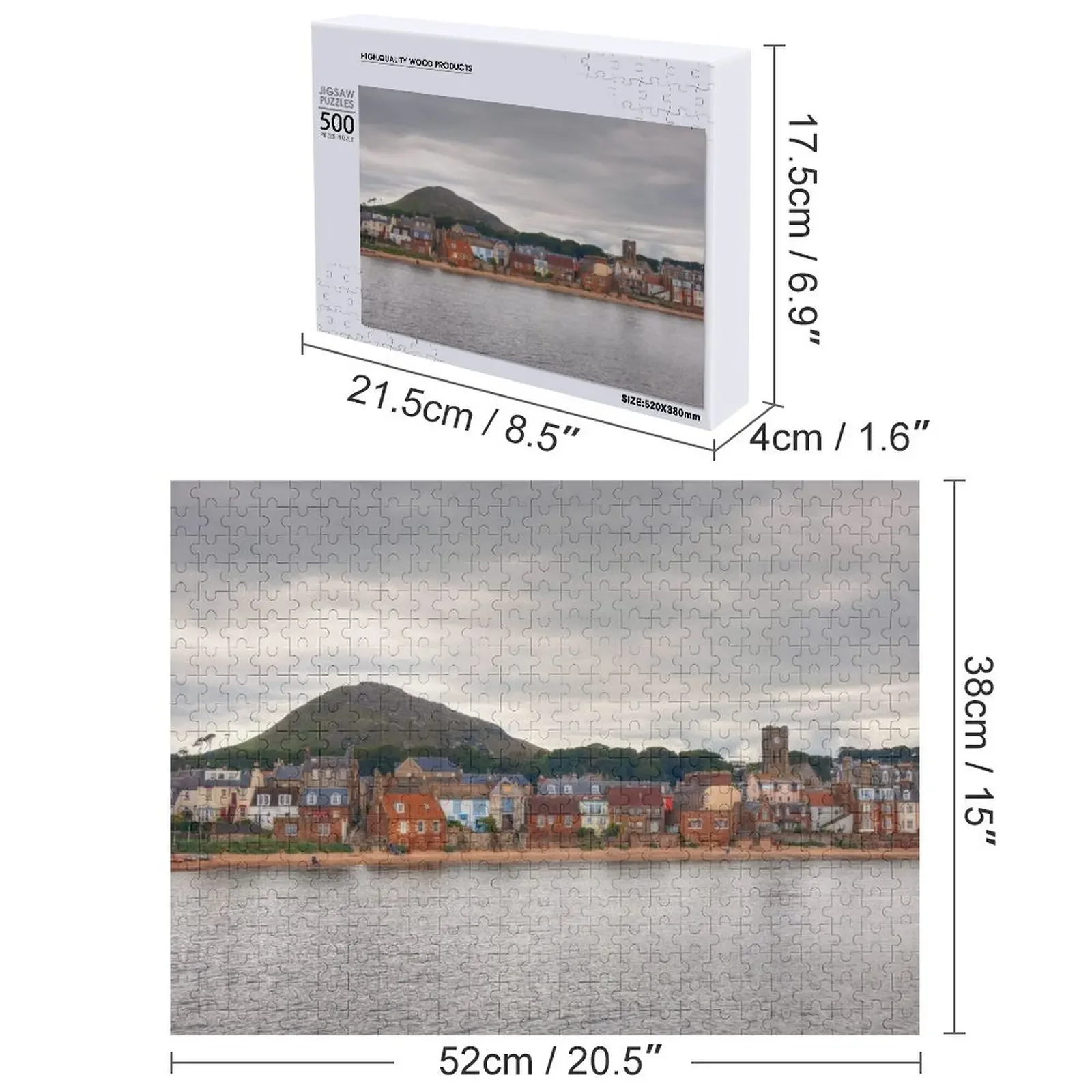 North Berwick Law Puzzle jeu enfants Iq Woodens pour adultes cadeau personnalisé Puzzle