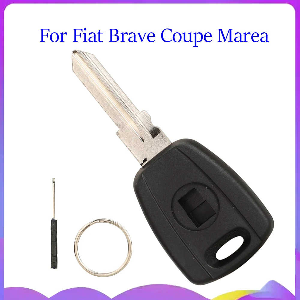 jingyuqin New Transponder Car Key Shell For Fiat Brave Coupe Marea Tempra Seicento Remote Case With GT15R Blade No Chip