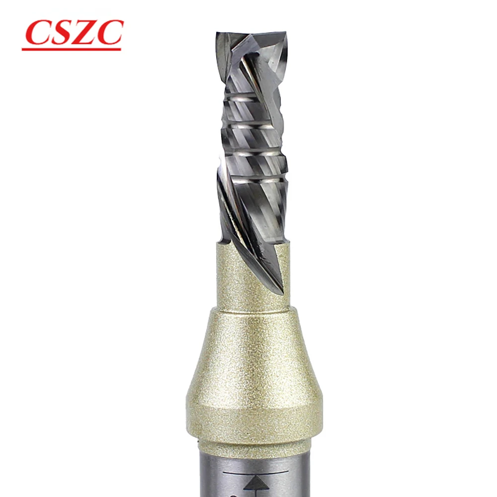 Compound Spiral Router Bit Double Veneer Cutting Knife CNC Engraving Machine Woodworking Cutting Tool AK47-4