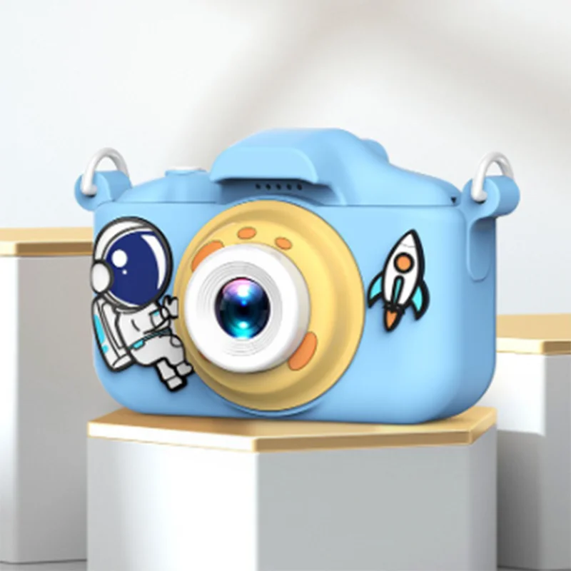 Mini Cartoon Spaceman  Camera 2 Inch HD Screen Educational Children Toys Portable Video Digital Camera SLR Camera For Kid Gifts