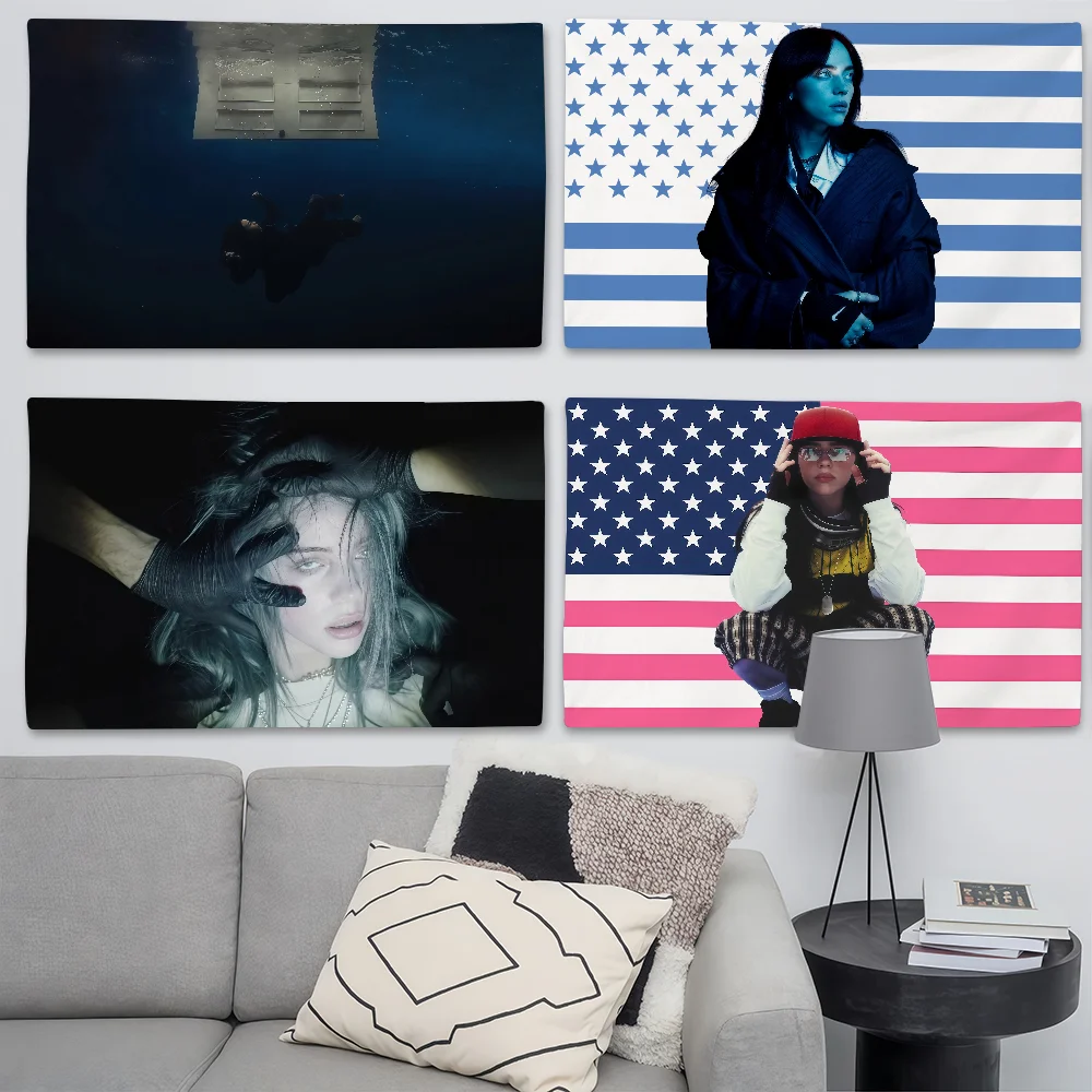 Singer B-Billie-s E-Eili Flag Suitable For Birthday Parties Living Room Bedroom And Outdoor Camping Decorations