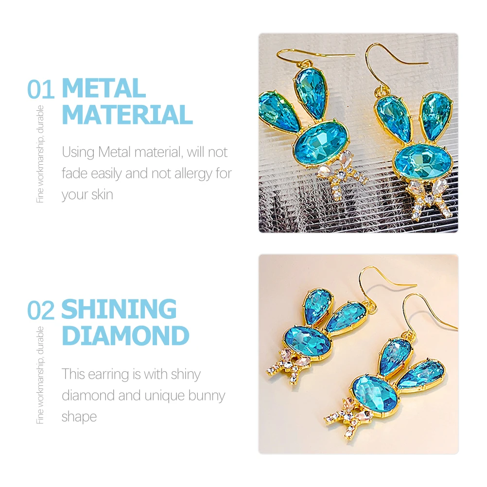 

Rabbit Earrings for Teen Fashion Cartoon Metal Bunny Novelty