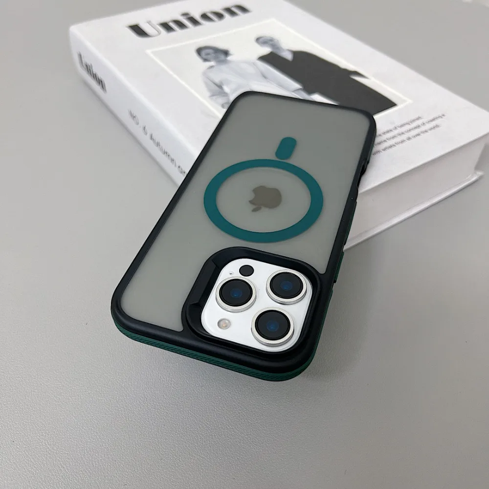 Luxuriöse Magnetische Matte Durchscheinende Stoßfeste Hülle für iPhone 18 ProMax 11 12 13 14 15 16 17 für Magsafe Kabelloses Laden – Detail 12
