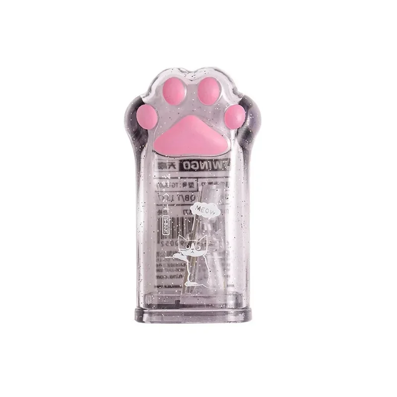 2/4/6/8/12PCS Kids Pencil Sharpener Kawaii Cat Paw School Stationery Manual Pencil Sharpener With Lid Children Gift