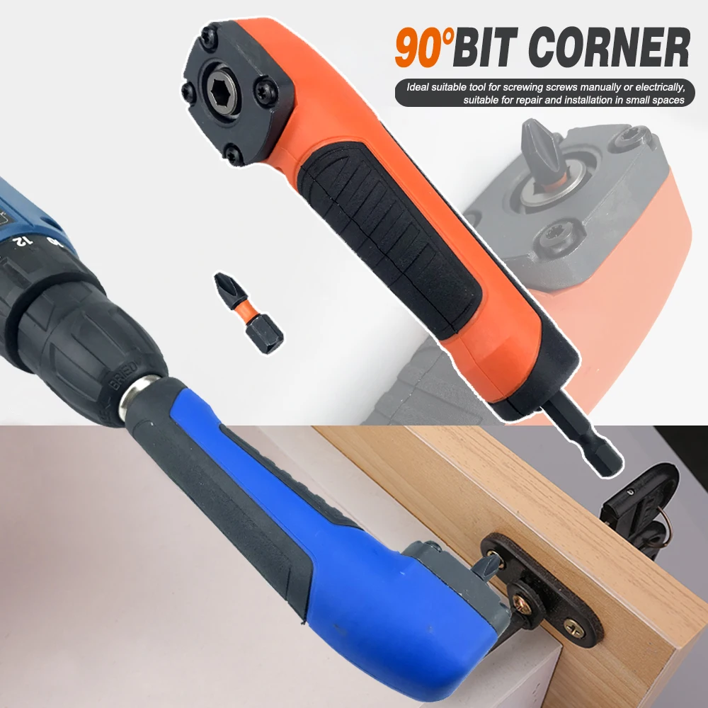 Right Angle Attachment Electric Screwdriver Repair 90 Degree Corner Device Screwdriver Socket Adapter Drill Bit Corner Adapter