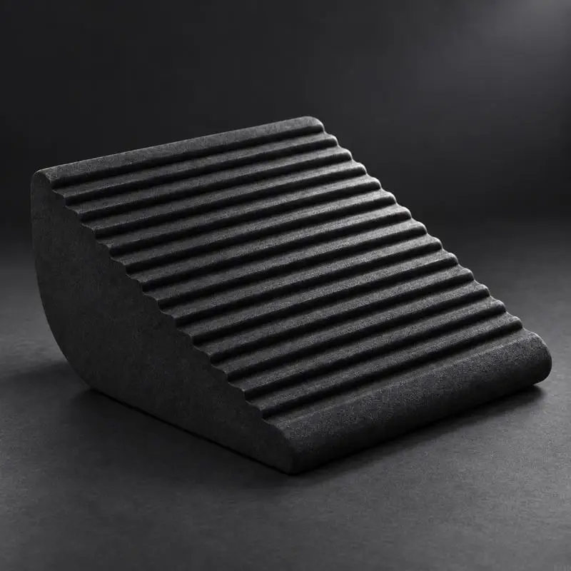   Carry-Friendly Angled Block for Before-Workout and After-Workout Stretching, Single-Body Build with Textured Contact Ridges