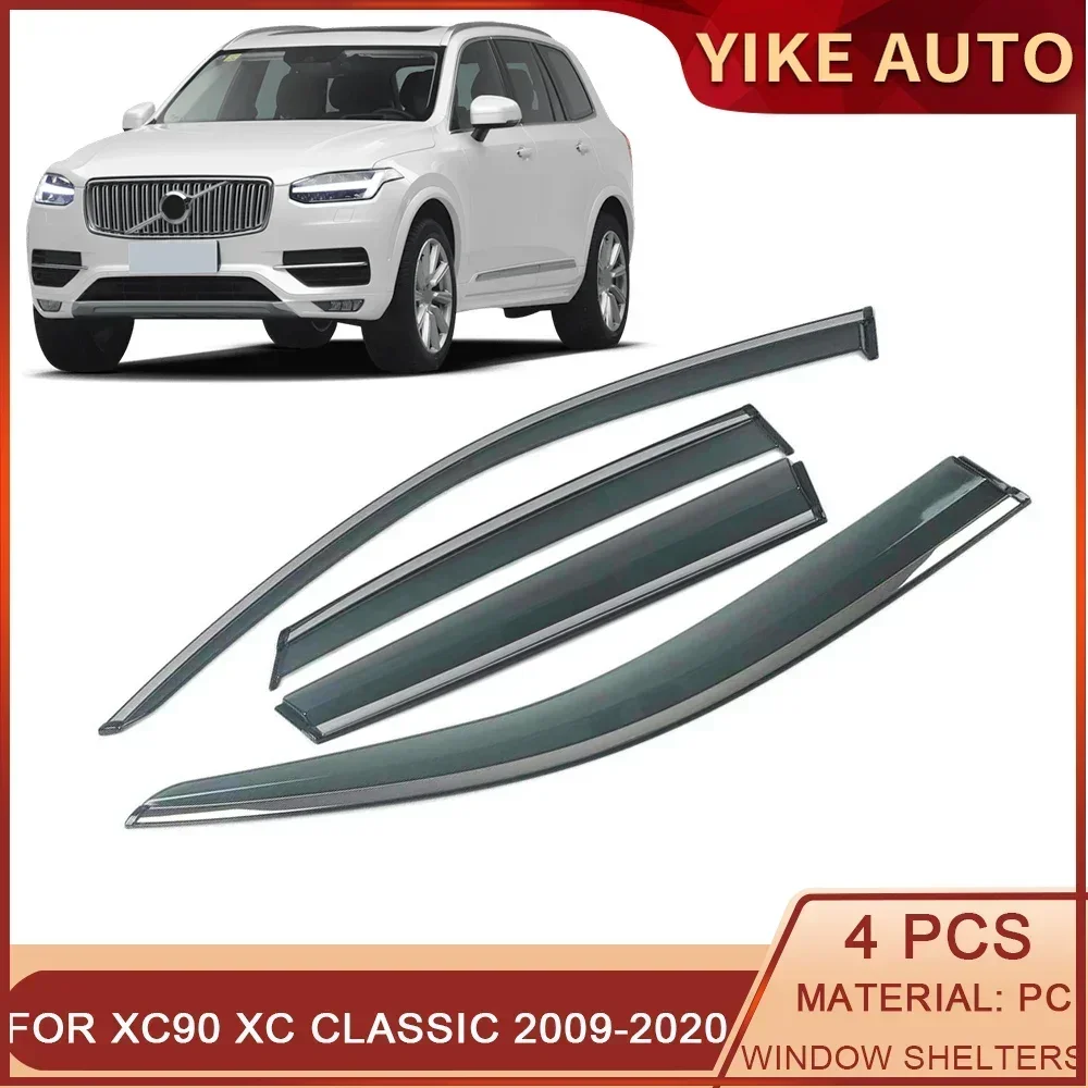 For VOLVO XC90 XC Classic Car Window Sun Rain Shade Visors Shield Awnings Shelter Protector Cover Trim Frame Sticker Accessories