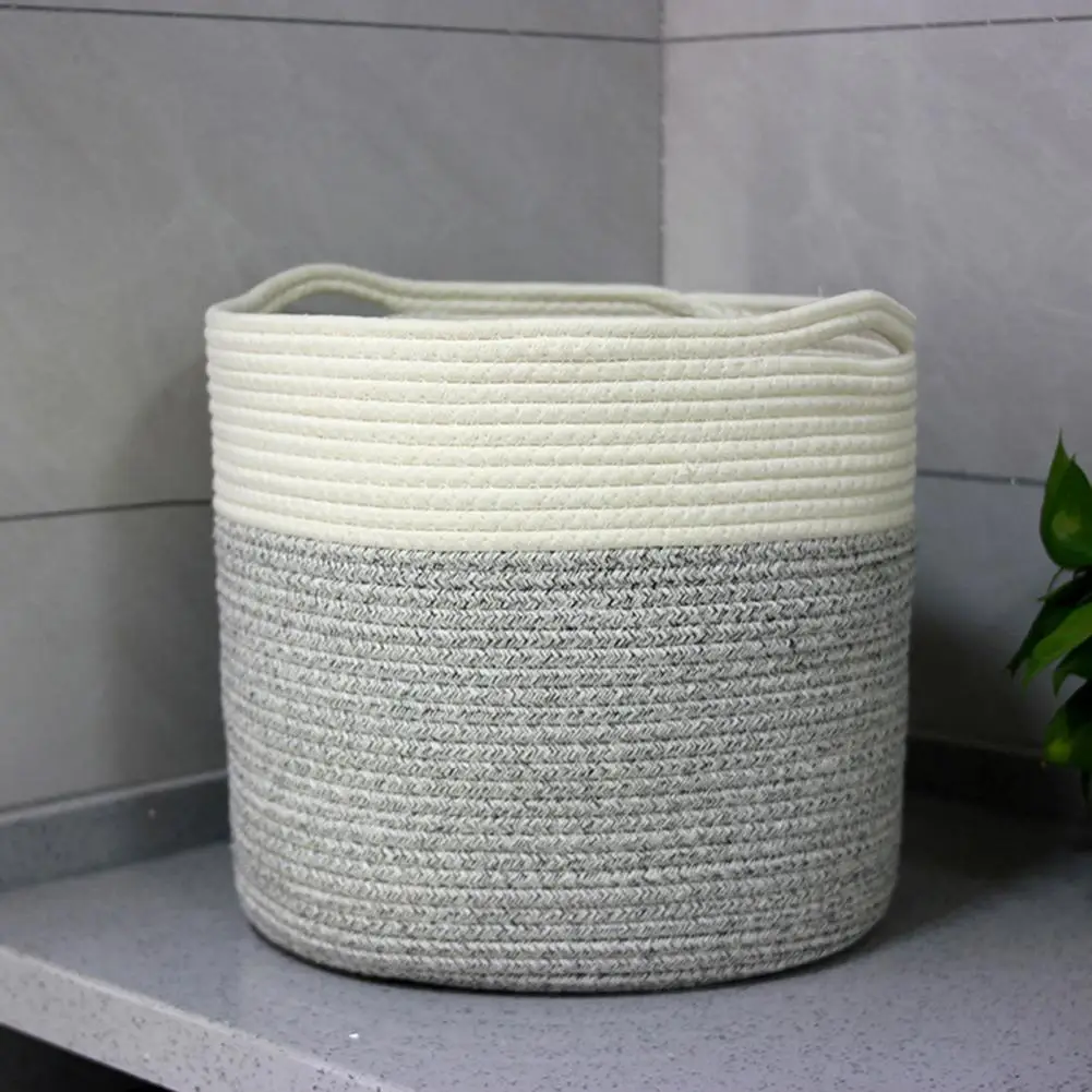 

Storage Baskets Minimalist Storage Basket Multifunctional Cotton Rope Strong Load-bearing Clothes Container for Bedroom