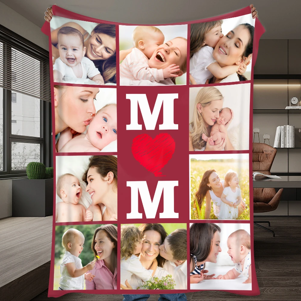 Print fun personalized Mother's Day birthday gifts, photo blankets for mothers, the best mothers ever