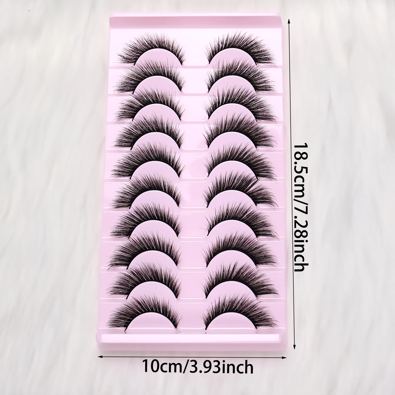 10 paia di ciglia finte C Curl Fox Eyes: morbido visone sintetico riutilizzabile, lunga durata, facile da applicare, perfette per il trucco di feste/dieri