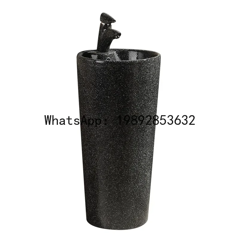 

i5.11 column basin - freestanding washbasin - antique-style colorful ceramic hand wash basin for courtyards