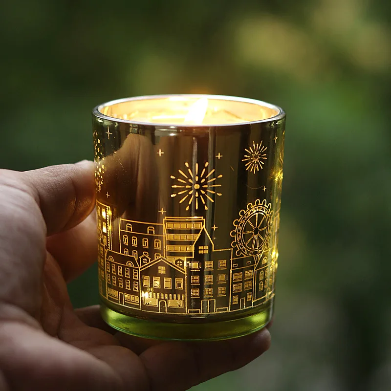 

Christmas City Golden Aromatherapy Candles Home Decoration Christmas Candles Gifts Decoration