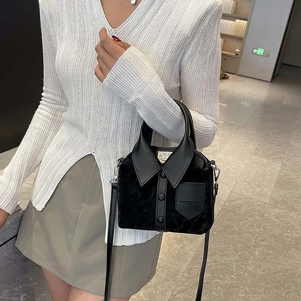 

Elegant Clothes Shaped Crossbody Bag Korean Style Creative Square Compact Shoulder Bag Waterproof Texture Women Handbag School