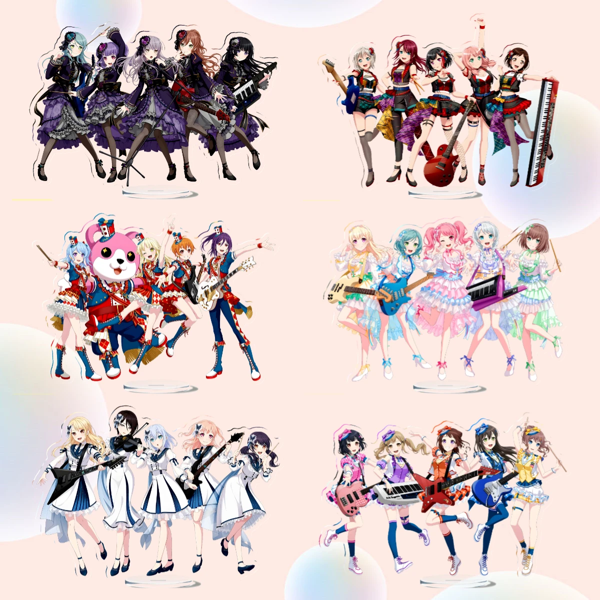 

Anime BanG Dream! Stand Anime Game Poppin'Party Hanazono Tae Kokoro Tsurumaki Yukina Minato Roselia Hazawa Tsugumi Acrylic Stand