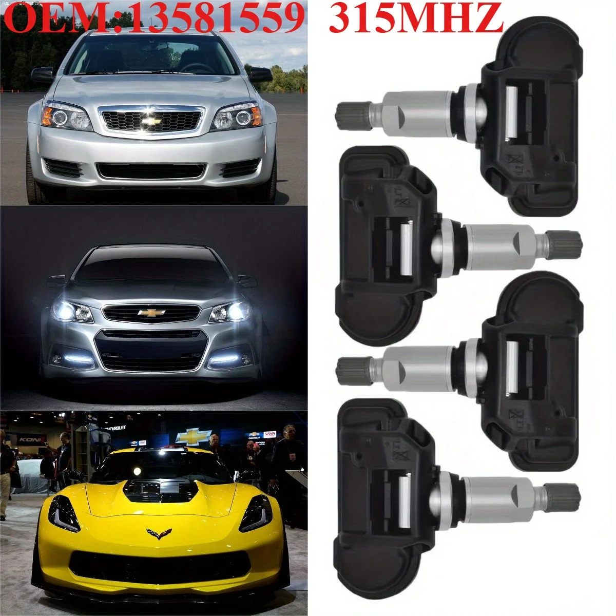 

1/4 шт. OEM # 13581559 # Датчик давления в шинах 315 МГц TPMS/TIRE подходит для: CHEVROLER: SS (2015/01-2017/12) CAPRICE(2014/01-2017/12) CORVETTE