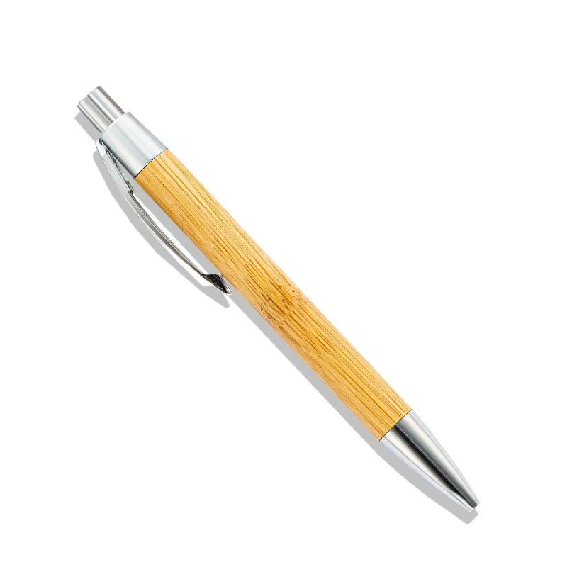 

New Creative Bamboo Wood Ballpoint Pen 1.0mm Simple Shape Business Signature Pens Office Supplies Advertising Promotional Gifts