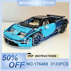 New MOC-176489 42083 EB110 Technical Supercar Assembly Stitching Hypercar Model Building Blocks Puzzle Toy Birthday Gift For Kid