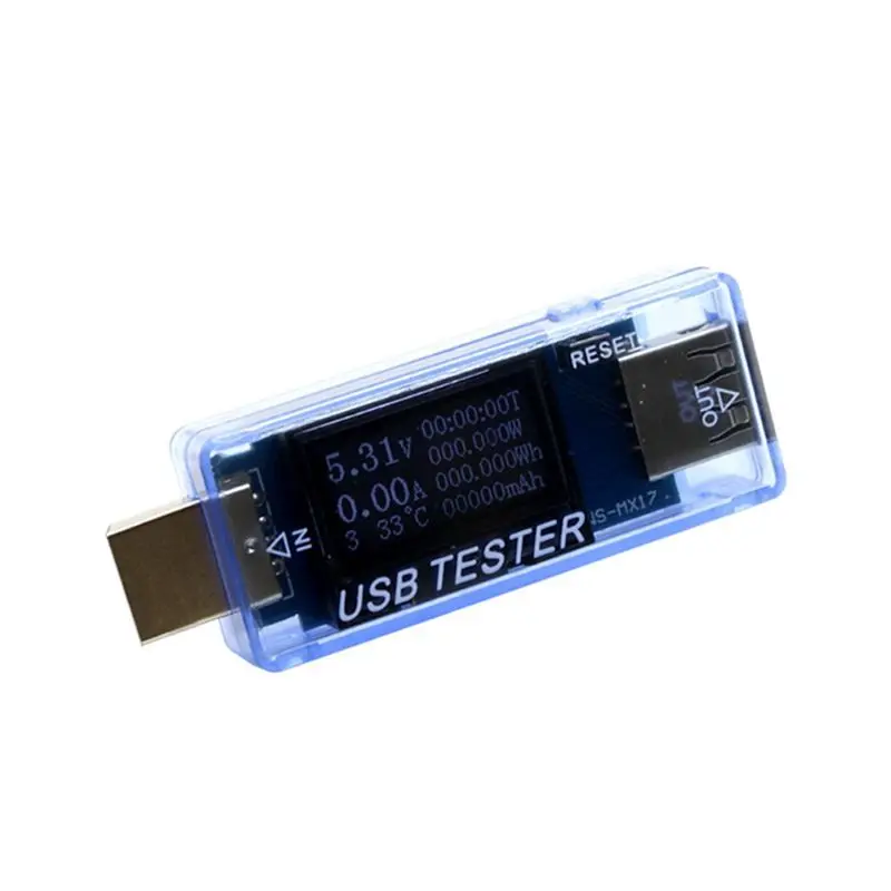 【BUY NOW】USB Tester DC Power Meter 4V-30V Digital Voltmeter Volt Meter Power Bank Wattmeter Voltage Tester Doctor Detector,Blue