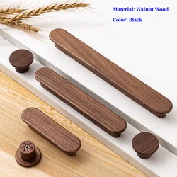 Nordic Wooden Furniture Handles kitchen Cabinet Handles Drawers Dresser Knobs Long Wardrobe Pulls Home Decoration Hardware