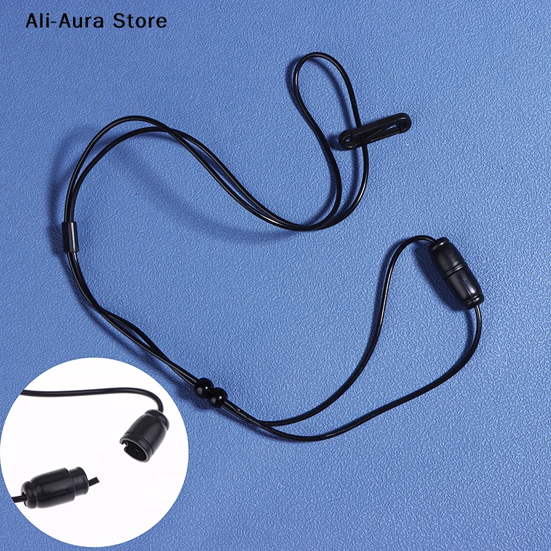 1Pcs High Quality Multipurpose Referee Whistle Rope Lanyard Black PVC Whistle Strap Long Lanyard Key Hanging Rope