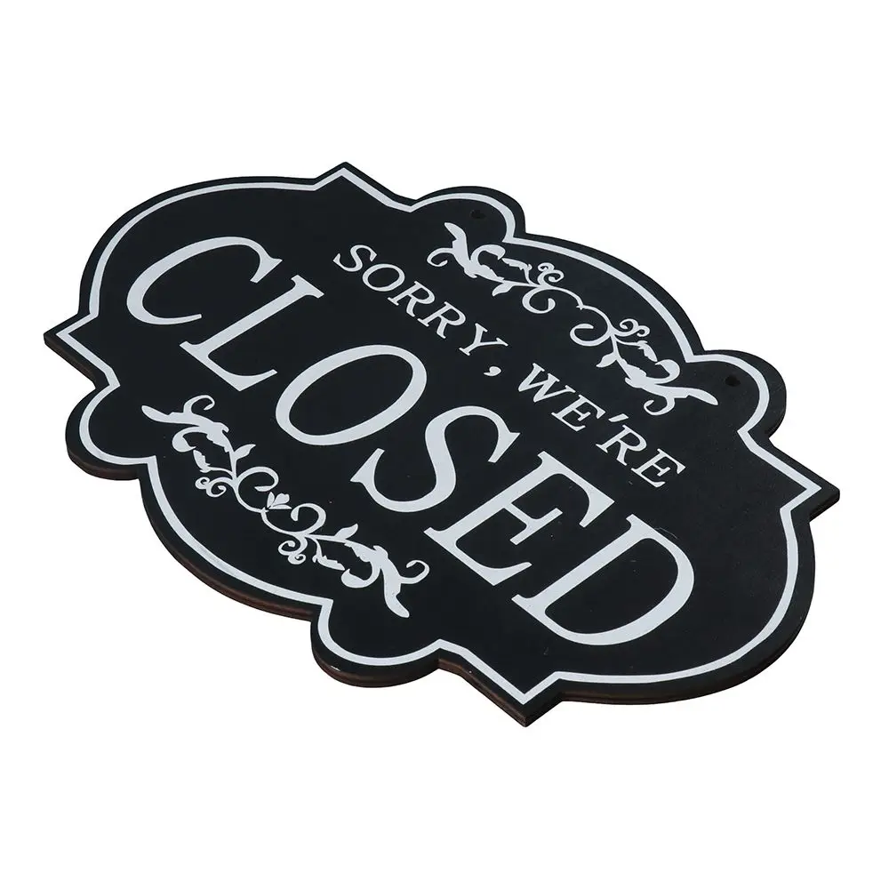 Open and Closed Business Sign Double Sided Wooden Open Hanging Signs for Restaurant Club Cafe Hotel Bar Shop
