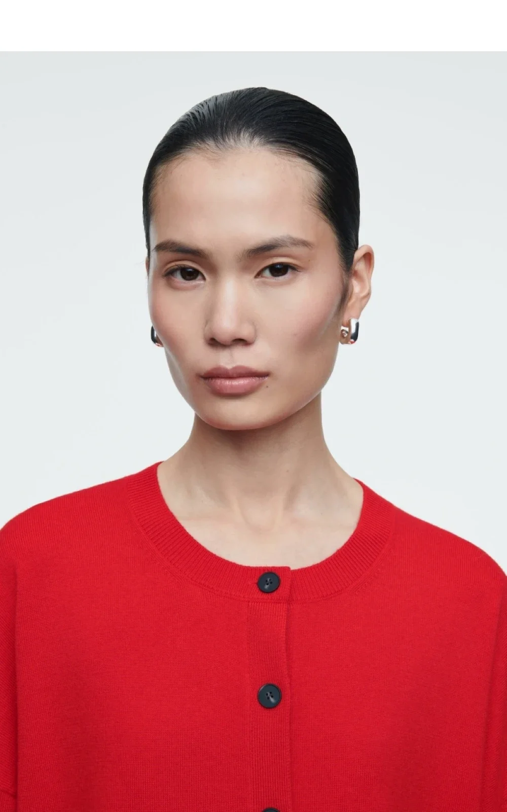 

Ethereal costume 2025 YAZHIMEI autumn new style of Women's casual red round-neck wool blend knitted cardigan