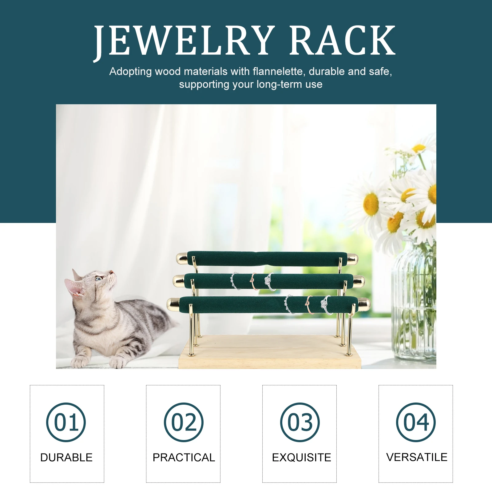 Ring Lagerung Organizer Holz Ring Halter Massivholz Schmuck Display Rack Ringe Ringe Lagerung Halter Stehen Desktop