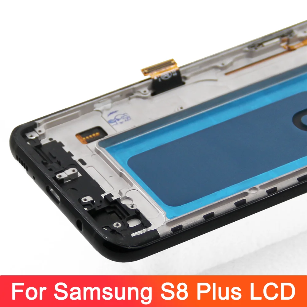 100% Tested S8+ For Samsung Galaxy S8 plus LCD Display Touch panel Digitizer G955 G955F G955FD G955F Screen With Frame Replace