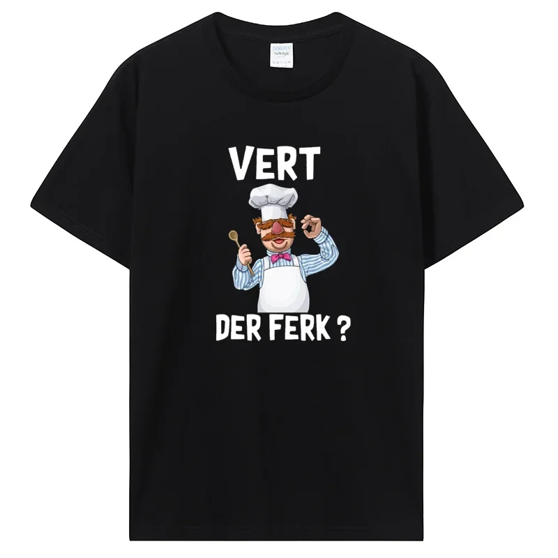 New Vert Der Ferk Swedish Chef The Muppet Show T-shirt Leisure Fitness T-shirt Top T-shirt Women\'s Clothing Large T-shirt